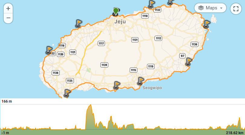 제주도 자전거 여행 코스 일정